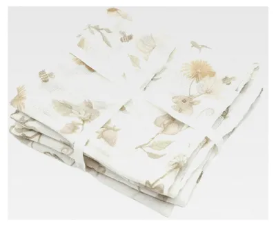 Produktbild von Mulltücher/Swaddle 2er Set Dreamy Mouse weiß (70x70cm)