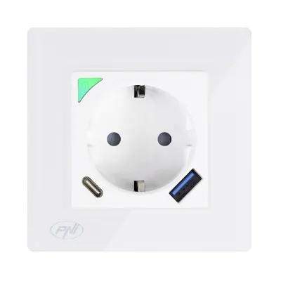 Obrázok produktu pre PNI SmartHome WP202, WiFi inteligentná zásuvka, určená na montáž do podlahy, ovládanie cez internet, vlastná aplikácia Tuya Smart, kompatibilná s Amazon Alexa a Google Home