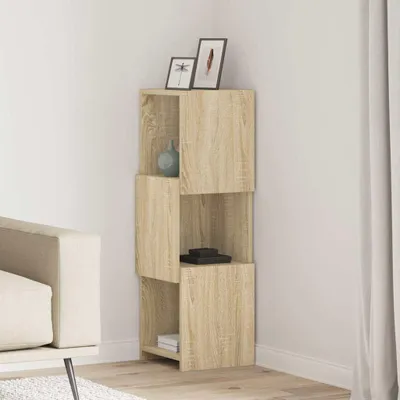 Produktbild von "Schlussverkauf" Eckschrank 1 PC - Mehrzweckschrank für Wohnzimmer/Büro - Sonoma-Eiche 30,5x30x95cm Holzwerkstoff  C7229