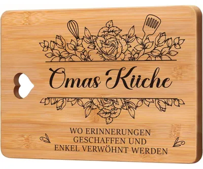 Productafbeelding van Bamboe snijplank, 21,5 x 28 cm, cadeau voor oma