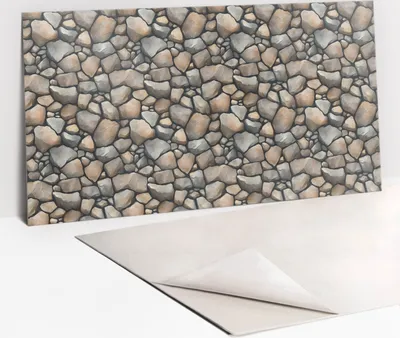 Obrázek produktu pro Ochranný Panel PVC - Samolepicí Vinylové Dlaždice na Stěnu - 100 x 50 - Kamenná zeď