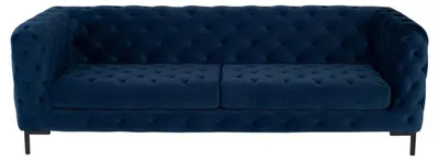 Produktbild von Blaue Chesterfield Sofa Couch Polster Leder Couchen 3 Sitzer