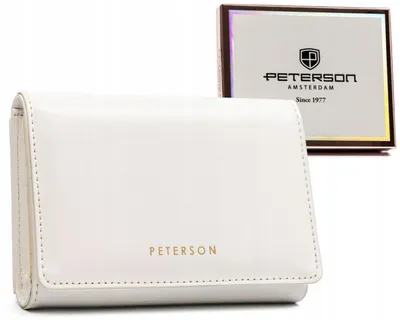 Obrázek produktu pro Peterson dámská peněženka z ekologické kůže bílá RFID 13x9 cm