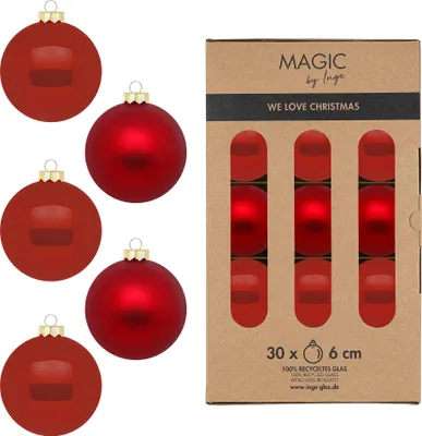 Produktbild von Weihnachtskugeln Glas 6cm 30 Stück - Classic Chianti