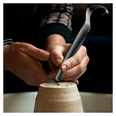 Immagine prodotto di Taglierino in acciaio inossidabile per la Vetroceramica, strumento a doppia lama per l'artigianato, dimensioni 14,4 x 3,4 x 2,4 cm, raschietto versatile per la lavorazione dell'argilla