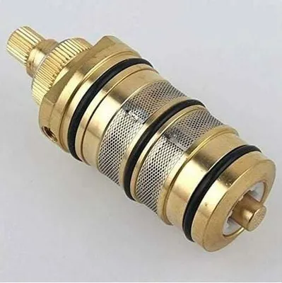 Produktbild von Thermostatische Duschkartusche aus Messing für Badezimmer und Griff für Mischventil, Duschmischerstange, Duschmischventil, Gold