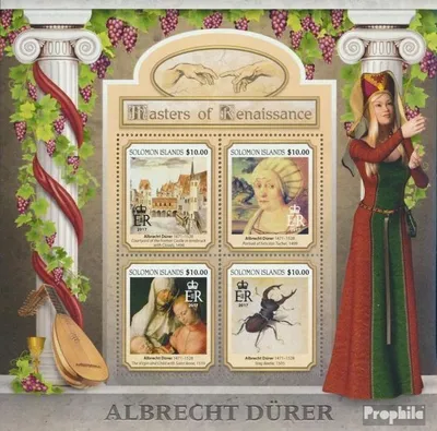 Produktbild von Briefmarken Salomoninseln 2017 Mi 4340-4343 Kleinbogen (kompl. Ausg.) postfrisch Albrecht Dürer