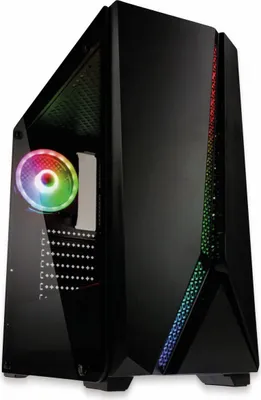 Obrázok produktu pre Kolink Quantum, Midi Tower, PC, Čierna, ATX, EATX, micro ATX, Mini-ITX, Plast, Nerezová oceľ, Temperované sklo, Modrá, Zelená, Červená