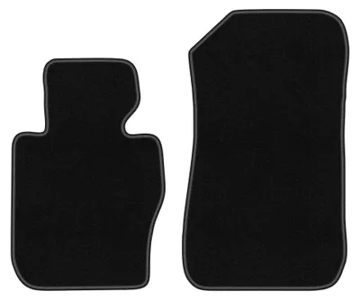 Productafbeelding van Velours voormatten voor BMW 3 E90 xDrive 2004-2011 (sedan) – 2-delig, zwart, op maat – Wielganizator BASIC