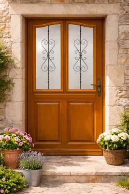 Immagine prodotto di Porta d'ingresso in legno con vetrata Sandy, H.215xL.90 cm, lato tavolo P. sinistra, GD MENUISERIES