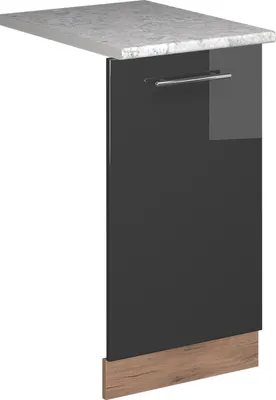 Produktbild von Geschirrspülblende Vicco Fame-Line Anthrazit Hochglanz 45 cm , AP Marmor, Model 54792
