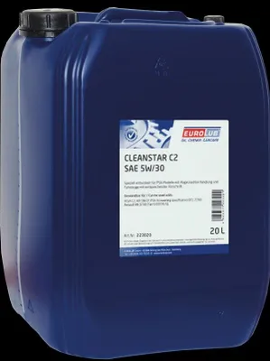 Produktbild von EUROLUB CLEANSTAR C2 5W-30 20 Liter Motoröl Motorenöl PSA B71 2290 RN0700 9.55535-S1 Öl