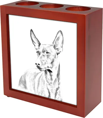 Image de Cirneco dell'Etna - pot à crayons avec chien, organiseur de bureau imprimé, décoration de bureau personnalisée de la marque Art-Dog