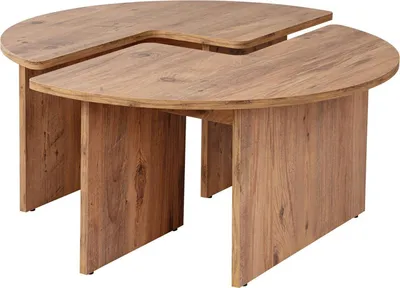 Image de Tairn - Table basse, 90x90x41h cm Marron Pin, Forme Carrée