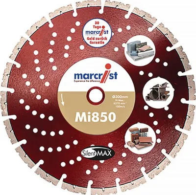 Produktbild von Marcrist Diamanttrennscheibe MI850 300mm für Beton und Granit