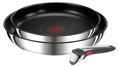 Obrázek produktu pro Tefal Ingenio Preference L97493, Fritovací sada, Nerezová ocel, Nerezová ocel, Titanová, Černá, Termo indikátor