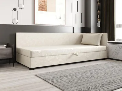 Obrázok produktu pre Jednolôžková posteľ 90x195 ZAJDA PLUS 1 s úložným priestorom - ecru