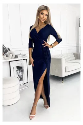 Produktbild von Kleid NUMOCO A404-2 DUNKELBLAU Größe: M