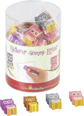 Image de BRUNNEN 1027350 Gomme "Hibou" 3,5 x 2 cm