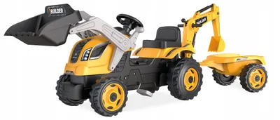 Zdjęcie produktu dla Traktor Smoby na Pedały Zabawka dla Dzieci z Przyczepką Przyczepą Łopata 1 szt