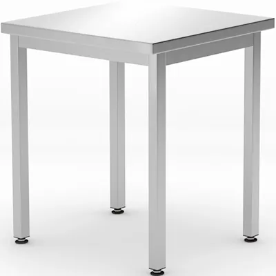 Produktbild von Budget Line Küchentisch mit zentraler Stahlplatte 600 x 600 x 850 mm - Hendi 817056