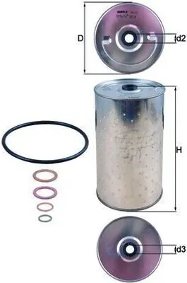 Produktbild von Ölfilter MAHLE OX 30D Filtereinsatz passend für MERCEDES-BENZ T2/L Kasten/Kombi T2/L Pritsche/Fahrgestell T2/L Kipper für STEYR 890-Serie