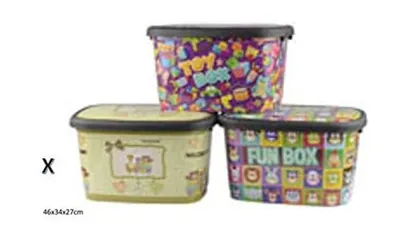 Produktbild von Spielzeugbox / Staubox / Aufbewahrungsbox / Spielzeugkiste 3 verschiedene Designs zur Auswahl