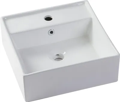 Produktbild von Weißes Keramik-Waschbecken quadratisch - VERINI