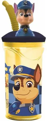 Obrázok produktu pre Hrnek so slamkou The Paw Patrol Boy Rescue Pups 360 ml 3D