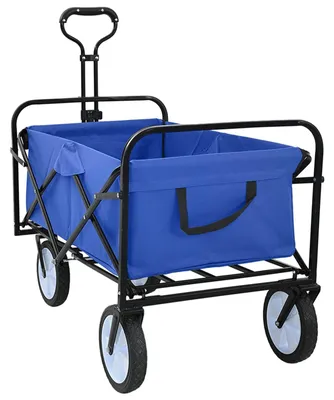 Immagine prodotto di Carrello pieghevole vidaXL blu 94 x 53 x 99 cm in tessuto Oxford