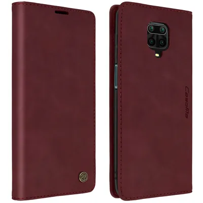 Obrázek produktu pro CaseMe, vintage pouzdro s klopou pro telefony Xiaomi Redmi Note 9S / Note 9 Pro / Note 9 Pro Max, barva: bordó