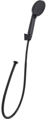 Produktbild von Bathroom Solutions® - Komplettes Duschkopf-Set mit Schlauch in Schwarz matt und Wandhalterung - 8720573367004