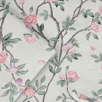 Produktbild von Laura Ashley Vlies Tapete | Eglantine Eau de Nil Igelblumen 10 m x 0.52 m