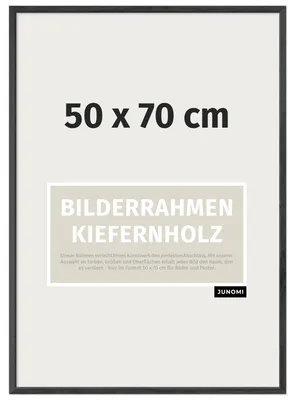Obrázek produktu pro Rám na obrázky 50x70 cm, černý, dřevěný, s akrylátovým sklem, určený k zavěšení na zeď