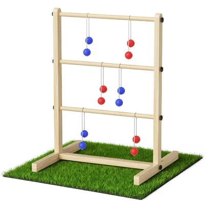 Produktbild von Leitergolf aus Holz, Wurfspiel mit Aufbewahrungstasche, für Garten