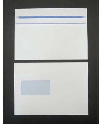 Produktbild von Briefumschläge C5 100g/qm selbstklebend Fenster VE=500 Stück weiß