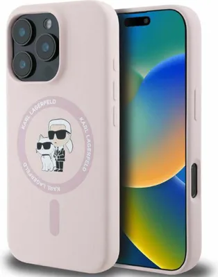 Immagine prodotto di Karl Lagerfeld Klhmp16Lscmkcrhp Iphone 16 Pro 6.3 Różowy/Pink Hardcase Silicone Karl&Choupette Anello Magsafe
