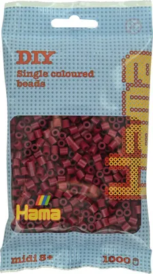 Produktbild von Hama Beutel mit 1000 Midi-Bügelperlen dunkle Kirsche