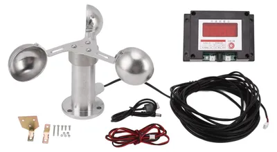 Obrázek produktu pro Profesionální měření rychlosti větru - 3-hlavový anemometr - varovný systém - alarmová funkce