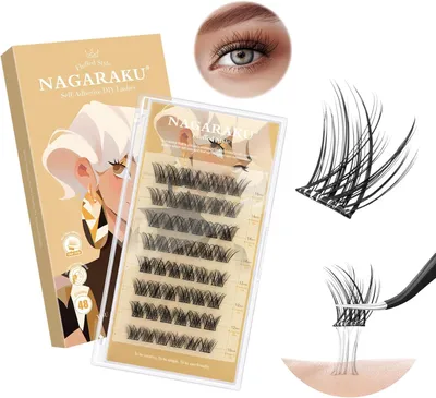 Produktbild von Wimpernclusters selbstklebend, 10-16 mm, 48 Stück, für natürliche Wimpernverlängerung