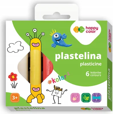 Immagine prodotto di Plastilina scolastica rotonda 6 colori Happy Color