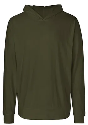 Produktbild von Neutral O62101 | Herren Jersey Hoodie / 100% Fairtrade Baumwolle - Farbe: Military - Größe: M