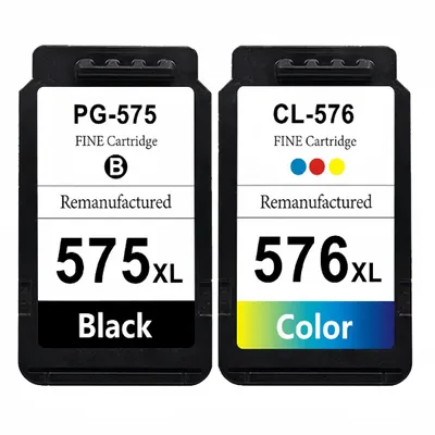 Produktbild von 2er-pack PG-575 XL CL-576XL Canon 575XL 576 XL Schwarz/Dreifarbig PIXMA TS3550i TS3551i TR4750i TR4751i Printer