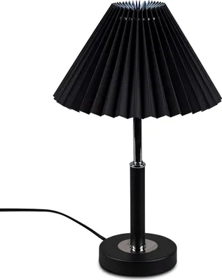 Produktbild von Tischlampe Schwarz Plissee Schirm formano
