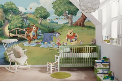 Produktbild von Komar Vlies Fototapete - Disney Winnie the Pooh Friendship and Fun - Größe 350 x 250 cm