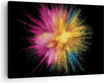 Produktbild von Bild auf Leinwand - Leinwandbild - Einteilig - Bunt Staub Explosion - 70x50cm - Wand Bild - Wanddeko - Wandbilder - Leinwanddruck - Bilder - Wanddekoration - Leinwand bilder - Wandbild - AA70x50-4529