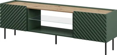 Obrázek produktu pro TV skříňka Onda 2D Tv-Lowboard 2 dveřová základní skříňka 180 cm Mdf Green Matt
