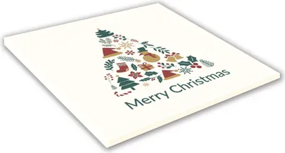 Zdjęcie produktu dla SZKLANA DESKA KUCHENNA 40x40cm - 528h mix choinka