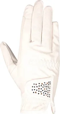 Obrázok produktu pre Hy - Detské rukavice Shimmer - Jazdecké rukavice - Syntetické,PolyuretánBZ6077 (M) (Biela)