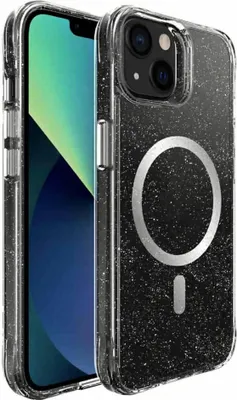 Immagine prodotto di imoshion Cover posteriore trasparente glitterata con MagSafe per iPhone 13 - Argento